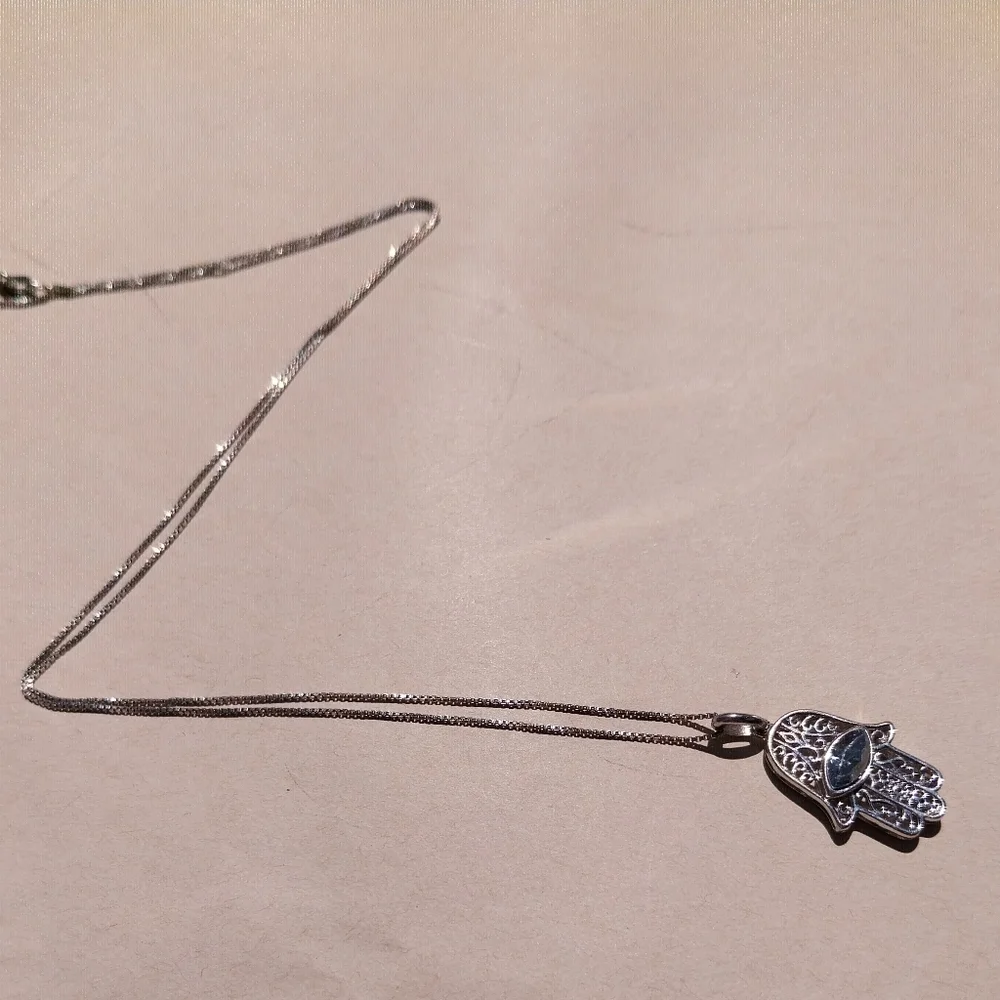 Silver Sterling Necklace & Pendant - Picture 1 of 11